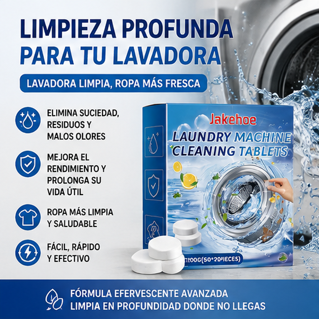 ERASE PURE™ – Tabletas Limpiadoras para Lavadora