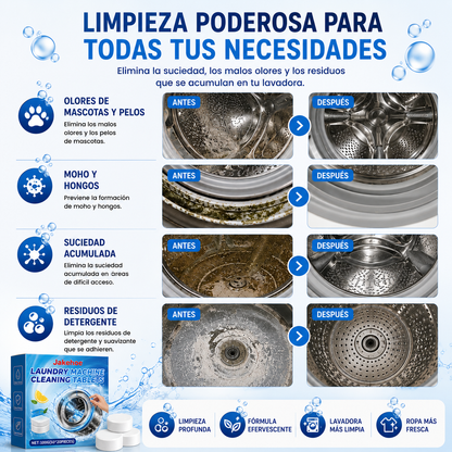 ERASE PURE™ – Tabletas Limpiadoras para Lavadora